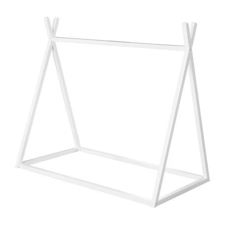 Lit Tipi 70 x 140 cm pour Enfants ROBA - Bambou Certifié FSC - Lit Indien pour Garçon et Fille - Bois Laqué Blanc BLANC 1 - vertbaudet enfant 