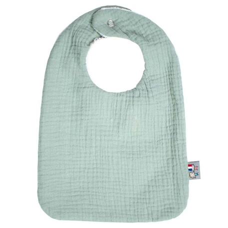 Sevira Kids - Bavoir en gaze de coton Jeanne - Vert de gris - Dès la naissance Naissance Vert De Gris VERT 1 - vertbaudet enfant 