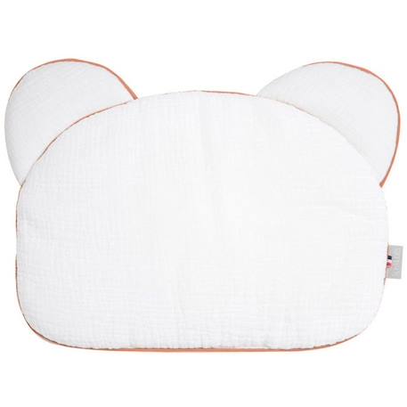 Oreiller bébé plat ourson en gaze de coton - SEVIRA KIDS - Jeanne Blanc TU - Nomade - 100% made in France BLANC 1 - vertbaudet enfant 