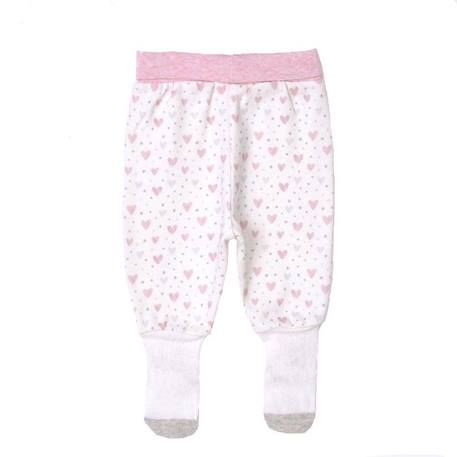 Pantalon bébé à pieds en coton bio, GIRLY ROSE 1 - vertbaudet enfant 