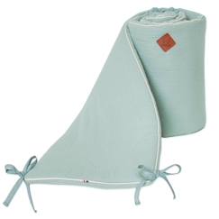 Linge de maison et décoration-Linge de lit bébé-Tour de lit-Tour de lit en gaze de coton - SEVIRA KIDS - Collection Jeanne - Vert - Mixte - 30x210 cm