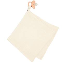 Doudou lange attache tétine en gaze de coton Jeanne - Sevira Kids - écru - 40 cm x 40 cm - Mixte  - vertbaudet enfant