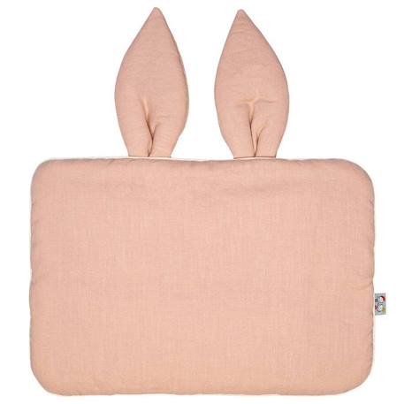 Oreiller extra plat lapin en Lin - SEVIRA KIDS - Pêche - Pour bébé - Hypoallergénique MULTICOLORE 1 - vertbaudet enfant 