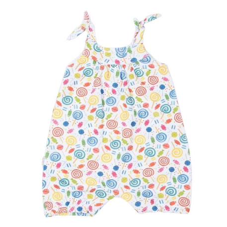 Combishort bébé fille en coton bio, Candy Multicolore BLANC 1 - vertbaudet enfant 