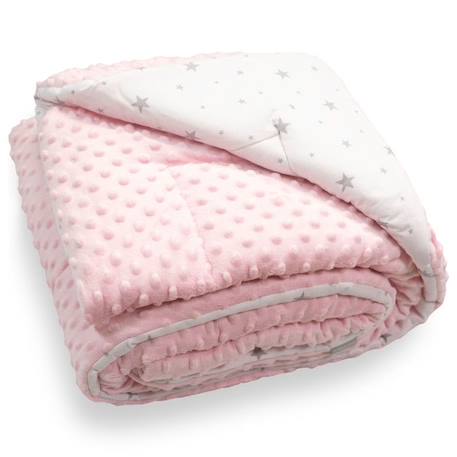 Couverture enfant en coton et minky Stella ROSE 1 - vertbaudet enfant 