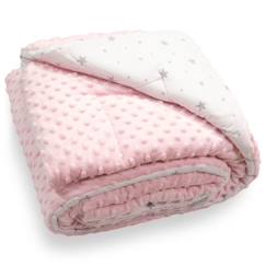 Linge de maison et décoration-Linge de lit bébé-Couverture enfant en coton et minky Stella