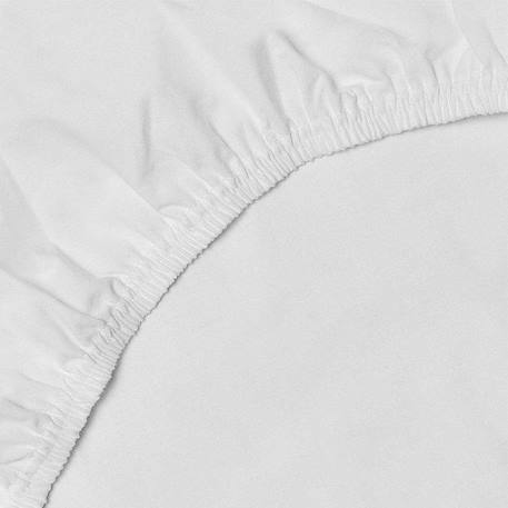 Drap-housse en coton - SEVIRA KIDS - Uni - Blanc - Rose - 60 x 120 cm BLANC 2 - vertbaudet enfant 