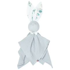 -Doudou plat Lapin personnalisable Eucalyptus - SEVIRA KIDS - Multicolore - 50 cm x 50 cm