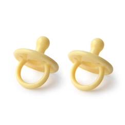 -Sucettes en silicone - FILIBABBA - Lot de 2 - Anatomique - Jaune