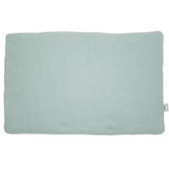 Chambre et rangement-Literie-Oreiller-Oreiller plat en gaze de coton, Jeanne Vert de gris 60 x 40 cm Vert De Gris