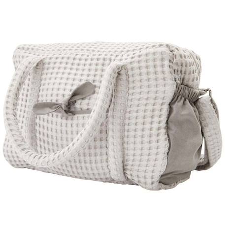 Sac à langer en coton gaufré - BB & CO - Quotidien - Gris - 28 x 42 cm GRIS 3 - vertbaudet enfant 