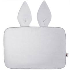 Oreiller plat lapin en gaze de coton - SEVIRA KIDS - Jeanne Gris clair - 25 cm x 35 cm - Bébé - Mixte  - vertbaudet enfant