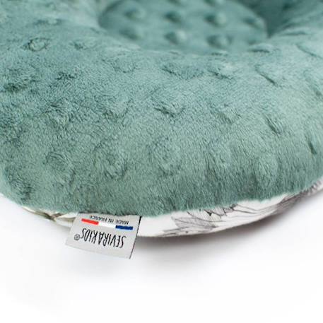 Coussin anti tête plate réversible en minky - Safari Vert - 30 cm x 25 cm - Bébé - SEVIRA KIDS VERT 3 - vertbaudet enfant 