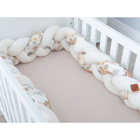 Drap housse uni en gaze de coton Beige 70x140 BEIGE 4 - vertbaudet enfant 