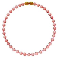 -Collier pour bébé pierre naturelle - Quartz Rose