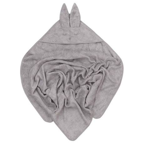 Cape de bain 100% bambou - Lapinou Gris - SEVIRA KIDS - 80 x 80 cm - Antibactérienne et hypoallergénique GRIS 1 - vertbaudet enfant 