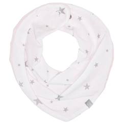 Bandana cache-cou réversible - STELLA - Blanc / Rose  - vertbaudet enfant