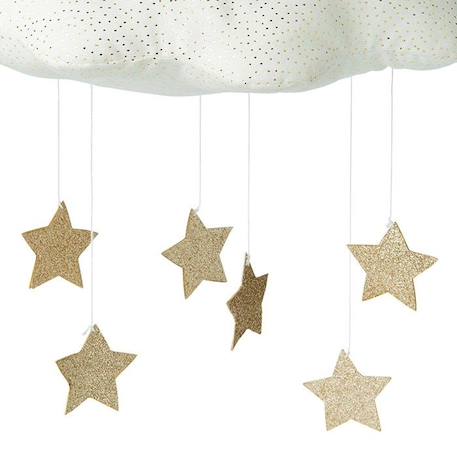 Mobile en velours Nuage - Blanc - 34 cm - Picca Loulou - Décoration BLANC 2 - vertbaudet enfant 