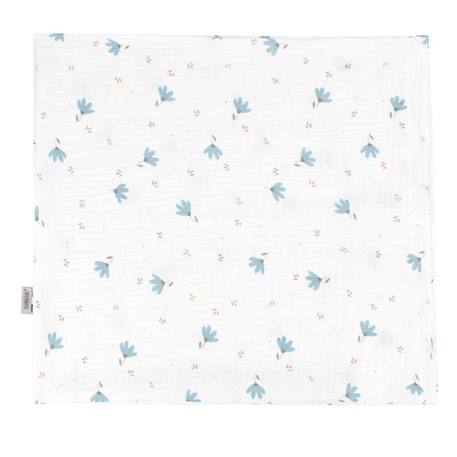 Sevira Kids - Taie d'oreiller en gaze de coton Bleuet - Blanc - 50 x 70 cm BLANC 1 - vertbaudet enfant 