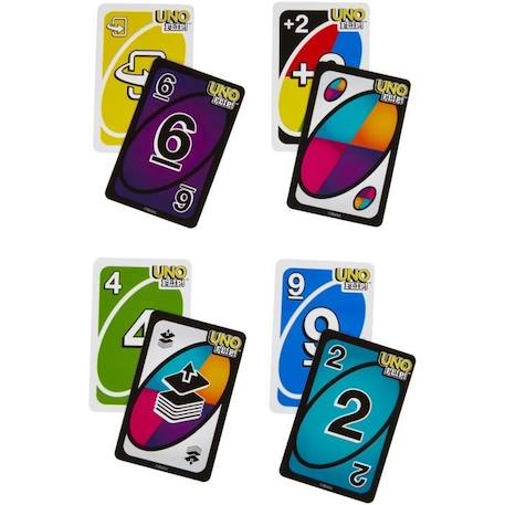 Jeu de Cartes UNO Flip - Mattel Games - Dès 7 ans - Cartes réversibles et carte Flip pour plus de stratégie VIOLET 2 - vertbaudet enfant 