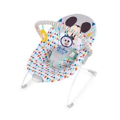 Puériculture-DISNEY BABY Transat Mickey Triangles Multicolores, Vibrations, 2 Jouets, Harnais 3 point d'attache, Lavable en machine