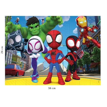 Puzzle Spidey et ses amis 45 pièces - Dessins animés et BD - NATHAN - A partir de 5 ans BLEU 6 - vertbaudet enfant 