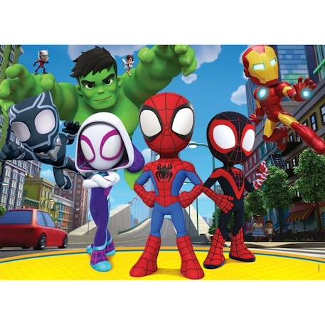 Puzzle Spidey et ses amis 45 pièces - Dessins animés et BD - NATHAN - A partir de 5 ans BLEU 2 - vertbaudet enfant 