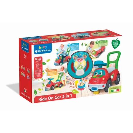 Voiture d'aventure Arthur - Clementoni - 52678 - Rouge - Multicolore - Bébé - Plastique recyclé ROUGE 6 - vertbaudet enfant 