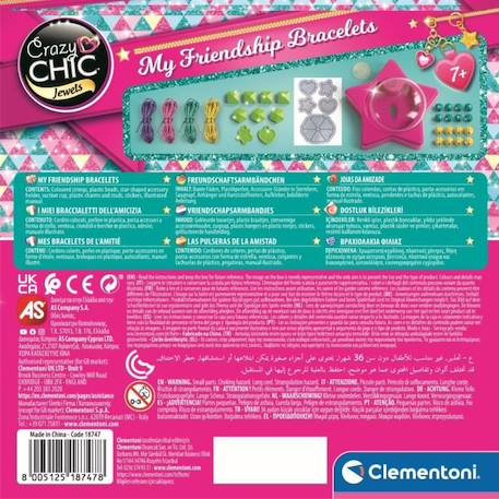 Clementoni Crazy Chic  - Coffret création de bracelets de l'amitié - Perles et fils - Dès 7ans BLANC 6 - vertbaudet enfant 