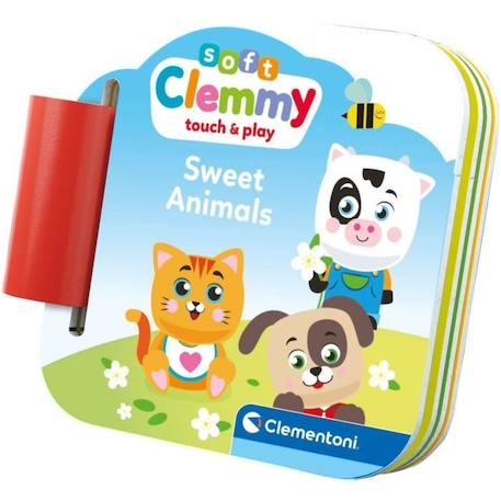 Clementoni - Cubes & Animaux Soft Clemmy - 6 cubes + 3 personnages + Livre ORANGE 4 - vertbaudet enfant 