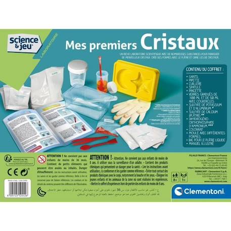 Clementoni - Science & Jeu - Mes premiers cristaux ROSE 5 - vertbaudet enfant 