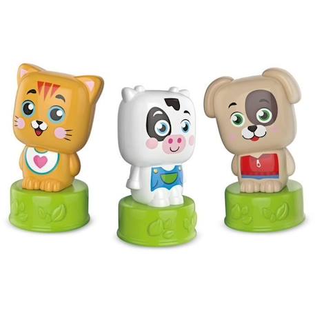 Clementoni - Cubes & Animaux Soft Clemmy - 6 cubes + 3 personnages + Livre ORANGE 2 - vertbaudet enfant 