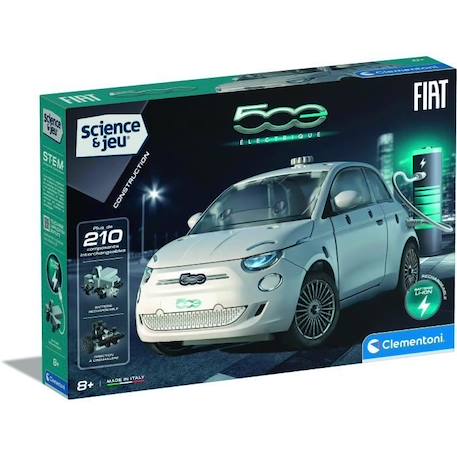 Clementoni - Coffret de construction Fiat 500 électrique - Application dispoonible - Fabriqué en Italie BLANC 1 - vertbaudet enfant 