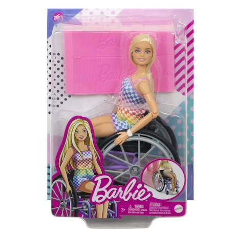 Poupée Barbie Fauteuil Roulant Blonde - Barbie - 3 Ans Et + BLANC 3 - vertbaudet enfant 