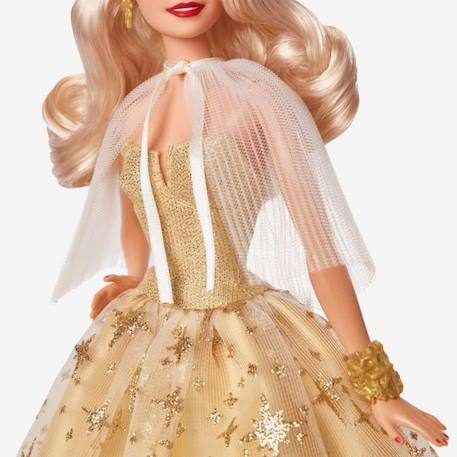 BARBIE JOYEUX NOEL BLONDE - BARBIE - HJX04 - POUPEE MANNEQUIN BARBIE JAUNE 4 - vertbaudet enfant 