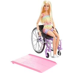 Jouet-Poupons et poupées-Poupée Barbie Fauteuil Roulant Blonde - Barbie - 3 Ans Et +