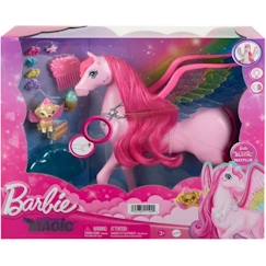 Jouet-Barbie®-Pégase Rose Sons et Lumières-Coffret Barbie A Touch of Magic HLC40