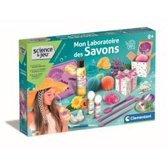 Jouet-Activités artistiques et musicales-Jeu de création de savons - CLEMENTONI - Mon laboratoire des savons - Pour enfants à partir de 8 ans