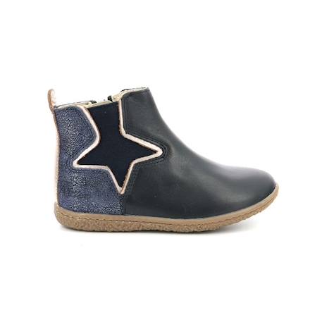 KICKERS Boots Vermillon marine BLEU 2 - vertbaudet enfant 