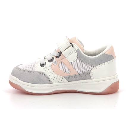 KICKERS Baskets basses Kikouak Rose/blanc BLANC 4 - vertbaudet enfant 