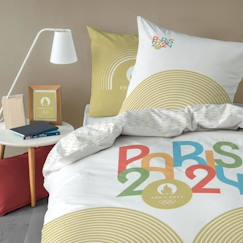 Parure de lit imprimée - PARIS 2024 - Arches - 100% coton - Multicolore  - vertbaudet enfant