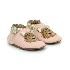 Chaussures-Chaussures garçon 23-38-Chaussons-ROBEEZ Chaussons Leopardo rose