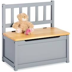 Chambre et rangement-Chambre-Pinolino - Banc de rangement pour enfants Fenna Gris - Bois massif - Style scandinave moderne