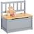 Pinolino - Banc de rangement pour enfants Fenna Gris - Bois massif - Style scandinave moderne GRIS 1 - vertbaudet enfant 