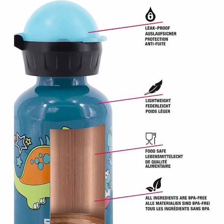 Tasse à boire - SIGG - Dino - 300 ml - Bleu - Enfant - Garçon BLEU 4 - vertbaudet enfant 