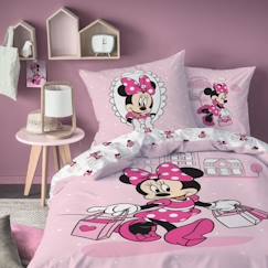 Parure de lit imprimée 100% coton, DISNEY MINNIE SHOPPING. Taille : 140x200 cm  - vertbaudet enfant