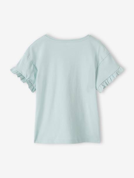 Tee-shirt rayé avec coeur en sequins fille bleu ciel+écru rayé+marine+rayé bleu 2 - vertbaudet enfant 