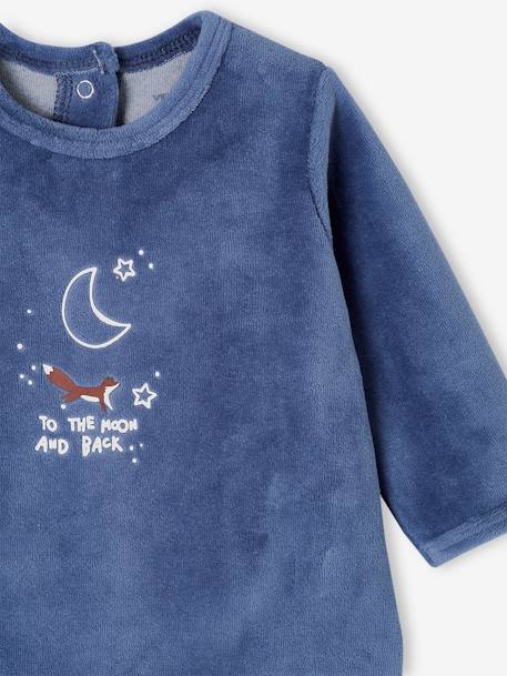 Lot de 2 dors-bien bébé 'renard' en velours bleu 5 - vertbaudet enfant 