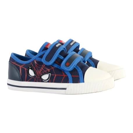 Basket enfant Geox Kilwi Canv+Geobuck - Bleu - Scratch - Garçon BLEU 3 - vertbaudet enfant 