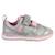 Basket fille - CLARKS - Ferris Run T - Argent metallique - Scratch - Confort exceptionnel GRIS 2 - vertbaudet enfant 